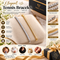 Tennis Bracelet for Women – Sparkling Cubic Zirconia Crystal Bracelet, Gold & Silver Fashion Jewelry
