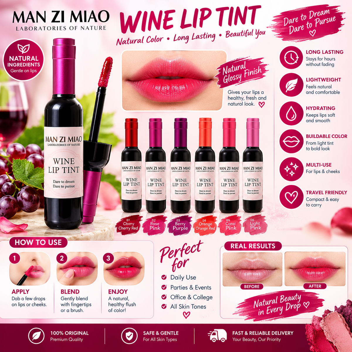 Wine Lips & Cheek Tint Liquid Lip Tint
