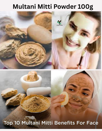 Multani Mitti Powder 100g – Natural Fuller’s Earth Clay | Face Pack for Oil Control, Acne Care & Skin Brightening – Delhi Gate Organics
