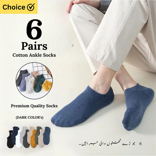 Pairs Soft Cotton Ankle Socks for Men & Women
