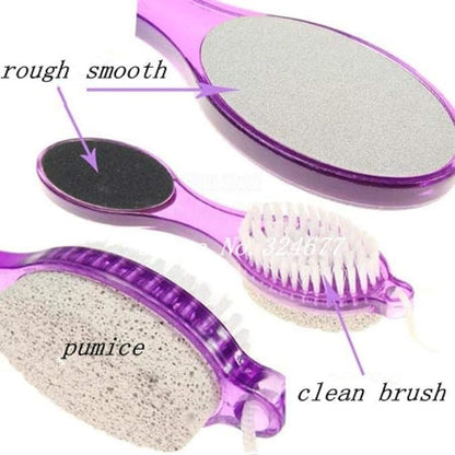 4 in 1 foot filer foot scrubber brush Pedicure scrubber Multi Color Remove dead skin