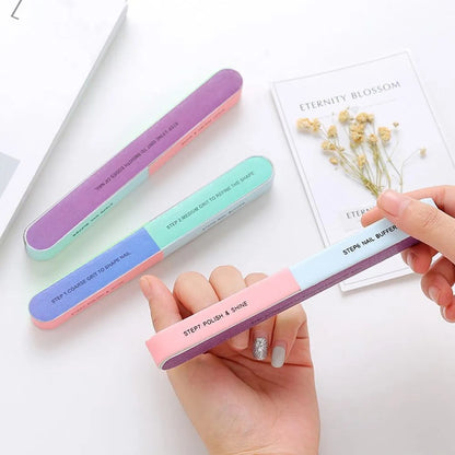 Professional 7 Way Nail Filer & Buffer Block – 7 Steps Nail Buffering Files, Washable Emery Board, Nail Filer, Nail Shiner & Polisher for Smooth, Shiny Nails, Manicure & Pedicure Tools Set for Women & Men