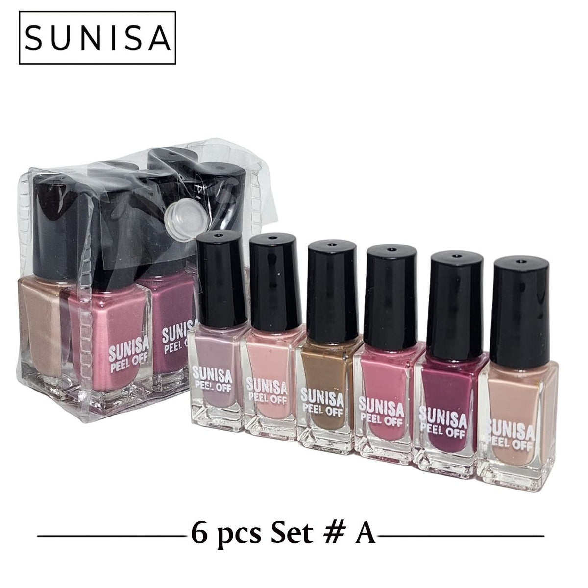 SUNISA 6 PCS Matte Liquid Peel Off Nail Polish