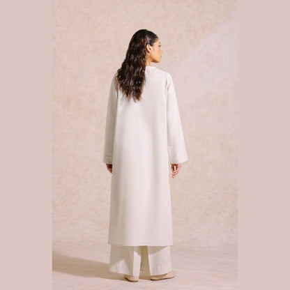 5gz Unstitched White 2-Piece Dress for Women and Girls