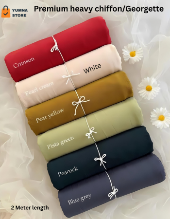 6 Set Of Luxury Chiffon Hijab for Women & Girls