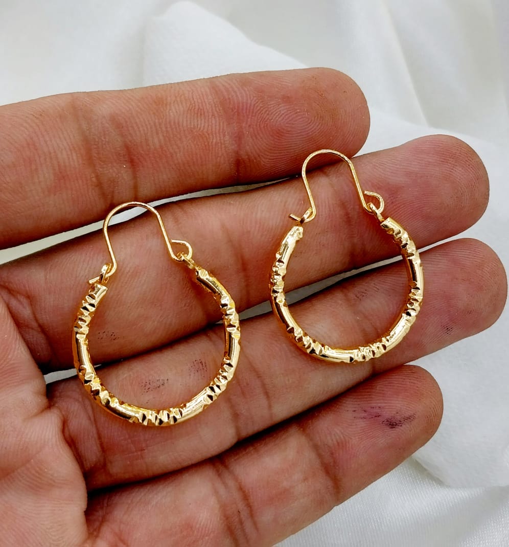 Bali Style Earing Gold Plated Jewelry for Women & Girls
