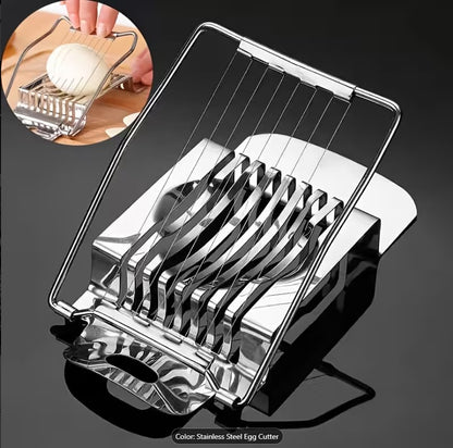 Stainless Steel Egg Slicer – Sharp Wire Cutter for Perfect Boiled Egg Slices | Heavy-Duty Kitchen Tool for Eggs, Mushrooms & Soft Fruits