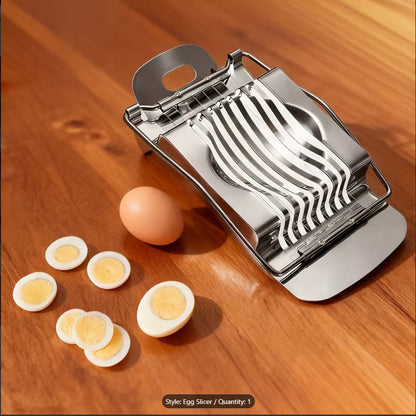 Stainless Steel Egg Slicer – Sharp Wire Cutter for Perfect Boiled Egg Slices | Heavy-Duty Kitchen Tool for Eggs, Mushrooms & Soft Fruits