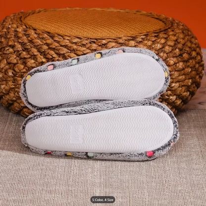 Cozy Women’s Slip-On Plush Shoes – Soft Warm Indoor Slippers (Random Colour & Design)