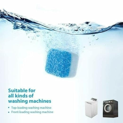 12pcs Washing Machine Cleaning Tablets – Odor & Bacteria Remover