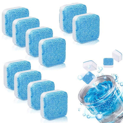 12pcs Washing Machine Cleaning Tablets – Odor & Bacteria Remover