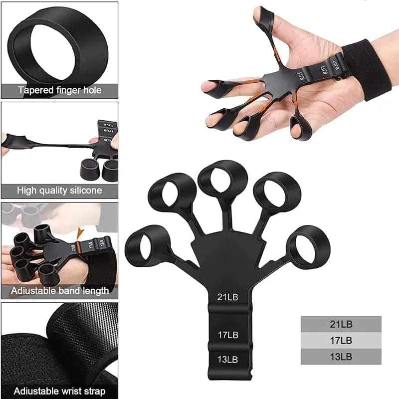 Finger Gripper & Finger Exerciser – Adjustable Hand Grip Strengthener for Gym, Sports, Stress Relief & Finger Rehabilitation Tool