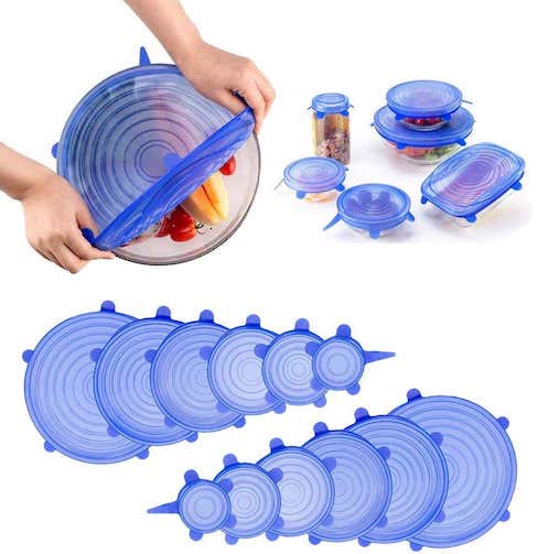 6 Pcs Silicone Stretch Lids – Reusable Food Cover Set for Bowls, Cups & Containers