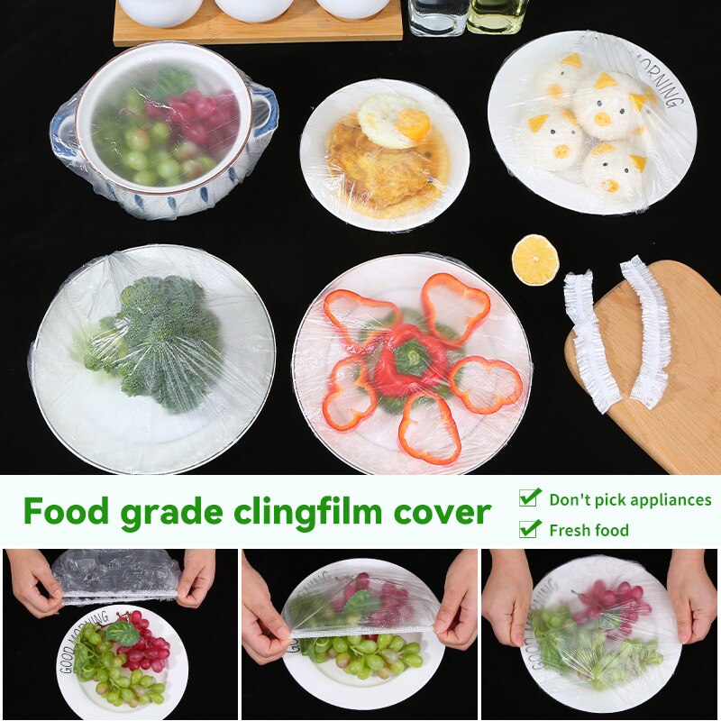 100PCS Reusable Elastic Food Storage Covers – Fresh & Safe Bowl Covers for Fruits, Vegetables & Containers