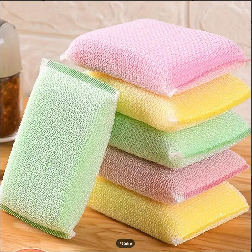 1 Premium Non-Scratch Kitchen Cleaning Sponges | Double-Sided Reusable Dish Scrubber Pads for Pots, Pans & Non-Stick Cookware