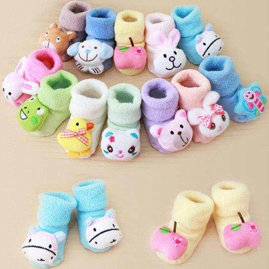 Baby 2 in 1 Socks Shoes / kids Toddlers Booties 0 - 12 month - Multicolour