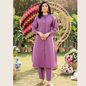 Dark Lilac Unstitched Fabric for Women & Girls