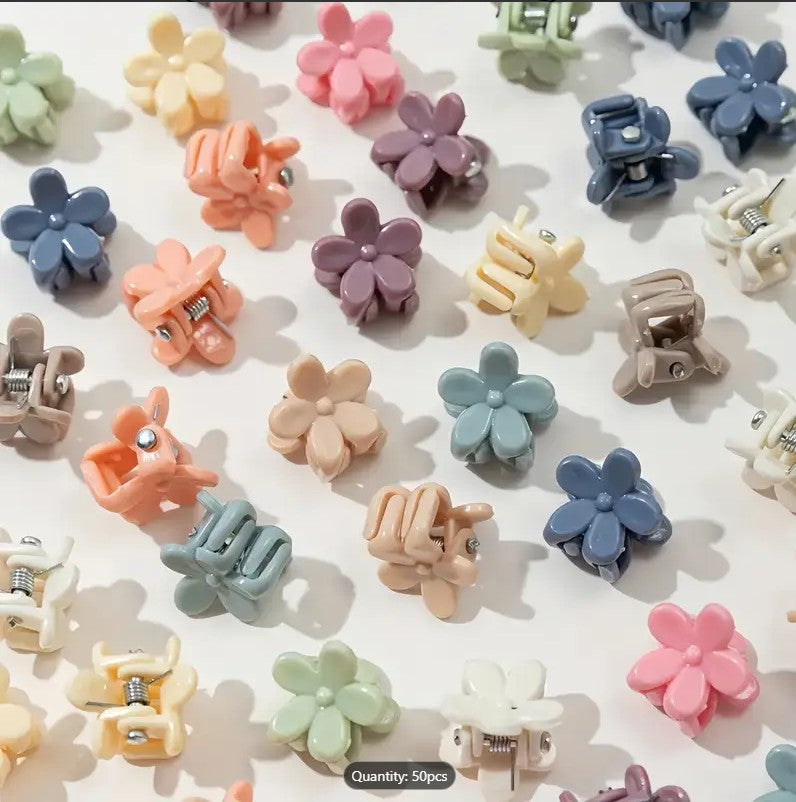 6 Pcs Mini Flower Hair Claw Clips for Kids