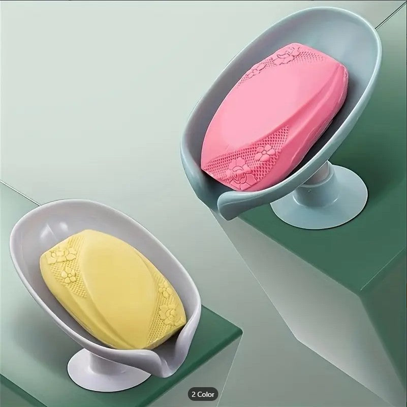 Newstyle Leaf Shape Soap Box Drain Soap Holder