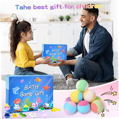 Luxury Aromatherapy Bath Bomb for Kids & Moms | Handmade Fizzy Bubble Ball with Surprise Toy & Essential Oils (1 Piece)