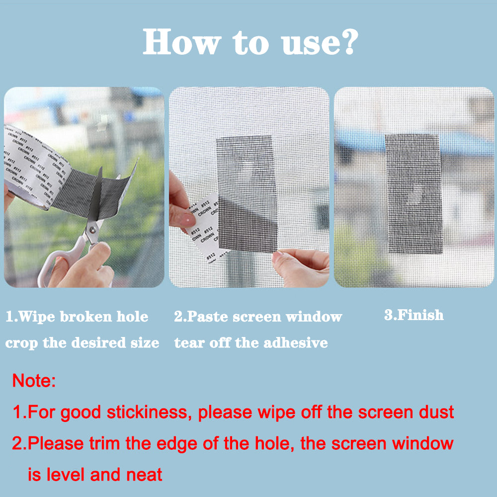 Screen Repair Tape Self-Adhesive Waterproof Mosquito Nets