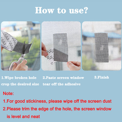 Screen Repair Tape Self-Adhesive Waterproof Mosquito Nets