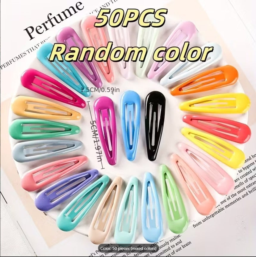Pack of 6 Y2K Candy Color Hair Clips – Multifunctional Retro Hair Accessories for Women & Girls