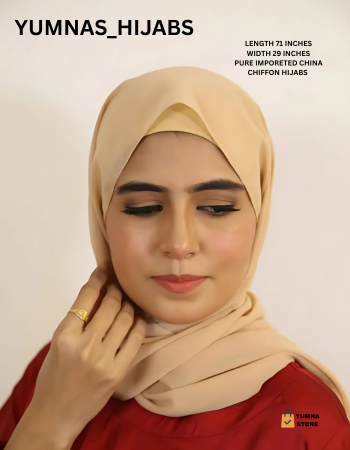 Nude Sand Luxury Chiffon Hijab for Women & Girls