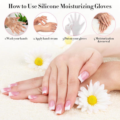 SPA Gel Silicone Moisturizing Gloves – Whitening & Softening Hand Care Beauty Gloves (Pair)