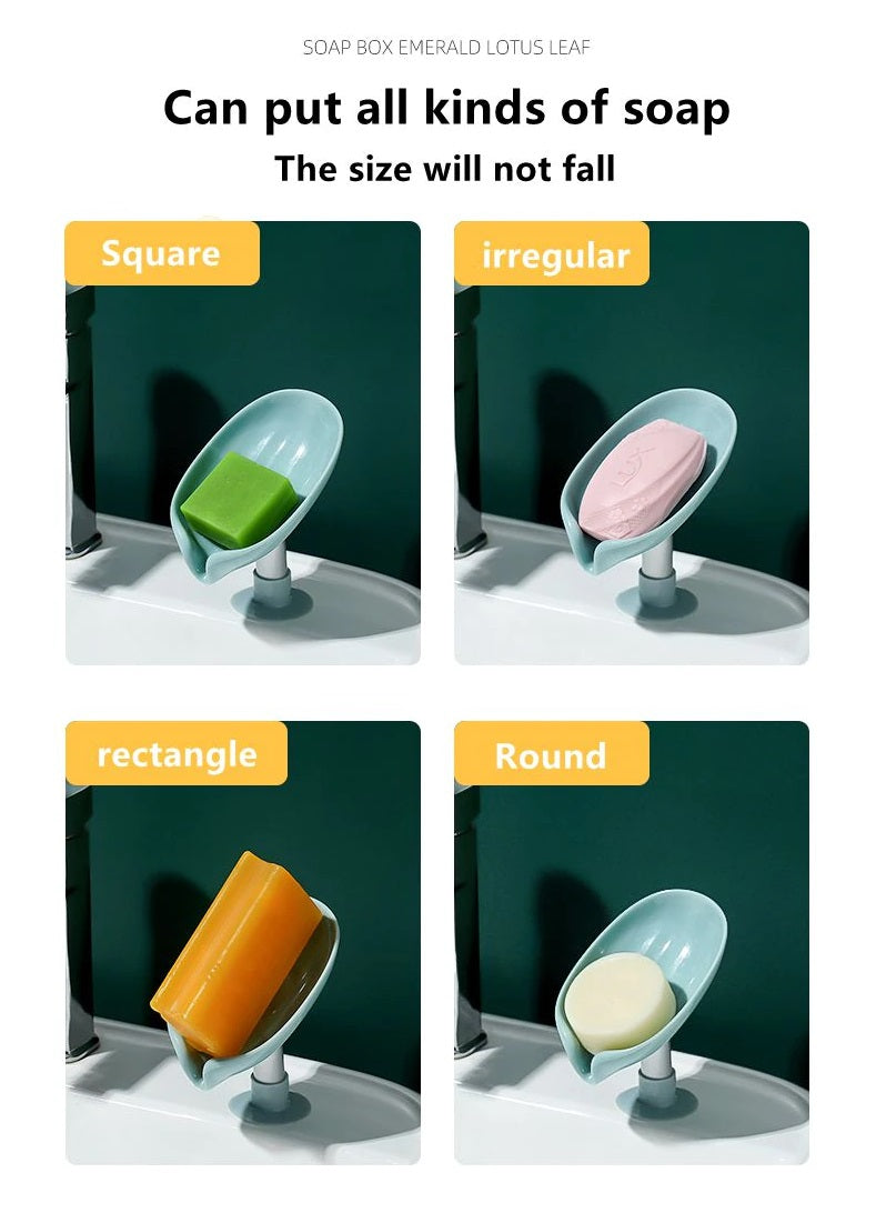 Newstyle Leaf Shape Soap Box Drain Soap Holder