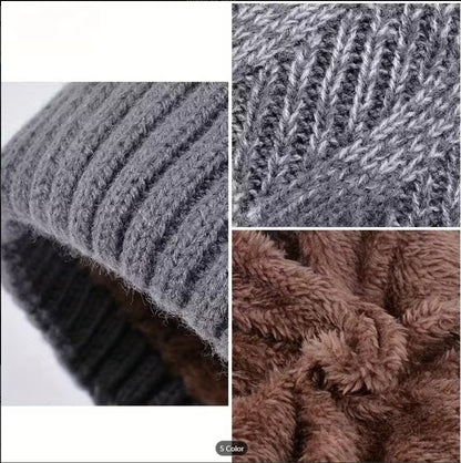 3 PCS Winter Hat & Scarf Set for Women & Men