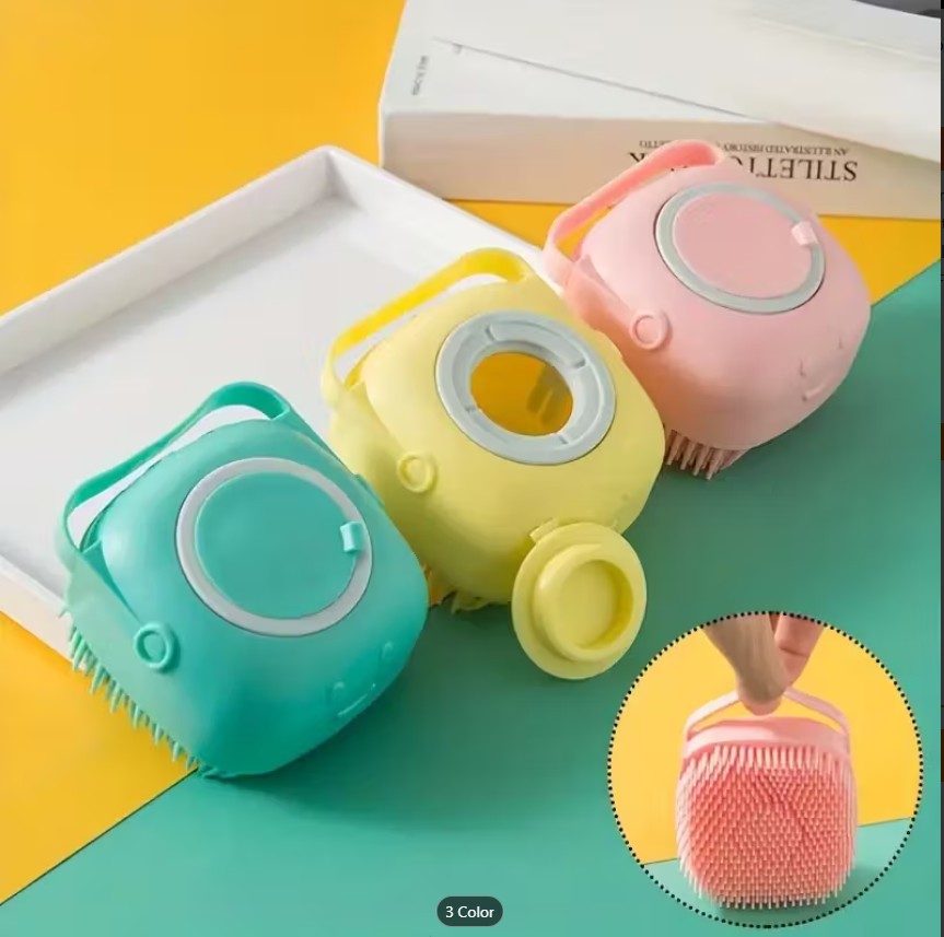 Silicone Bath Body Brush with Soap Dispenser