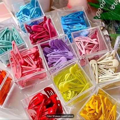 Pack of 6 Y2K Candy Color Hair Clips – Multifunctional Retro Hair Accessories for Women & Girls