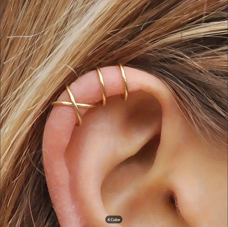 10 Pcs Nose Ring for Women & Girls(Golden, Silver & Multicolor 8mm