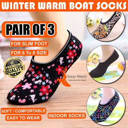 Winter Warm Autumn Boat Socks For Women Men Low Cut Floor Sock