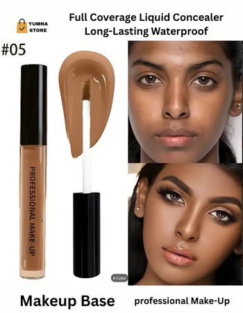 6-Color Waterproof Oil-Control Matte Concealer
