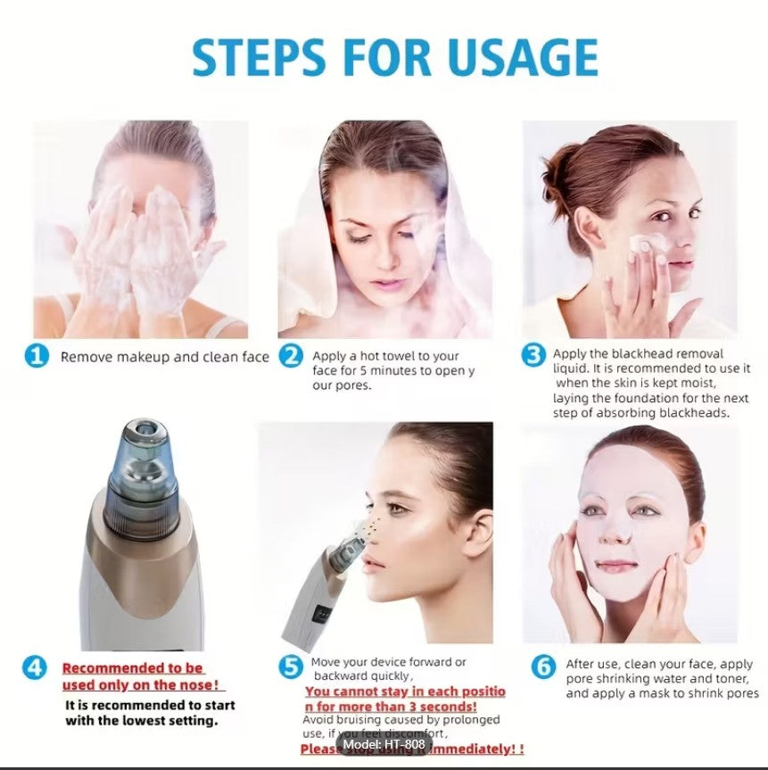 4 in 1 Derma Suction Facial SPA Blackhead Remover Machine