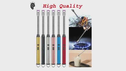 Electric Arc USB Rechargeable Flameless Arc Lighter Flexible and Windproof for Candles, Hiking, Camping, Kitchen, Fireplaces 360 degree free rotation